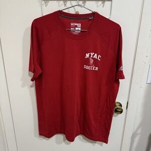 Adidas NYAC New York Athletic Club Soccer Red T-Shirt Men's Size XL